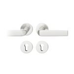 FSB 1267 – Poignée de porte en aluminium carré + Rose clé