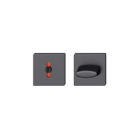 FSB 1704 – Rosace Carré Aluminium WC Noir